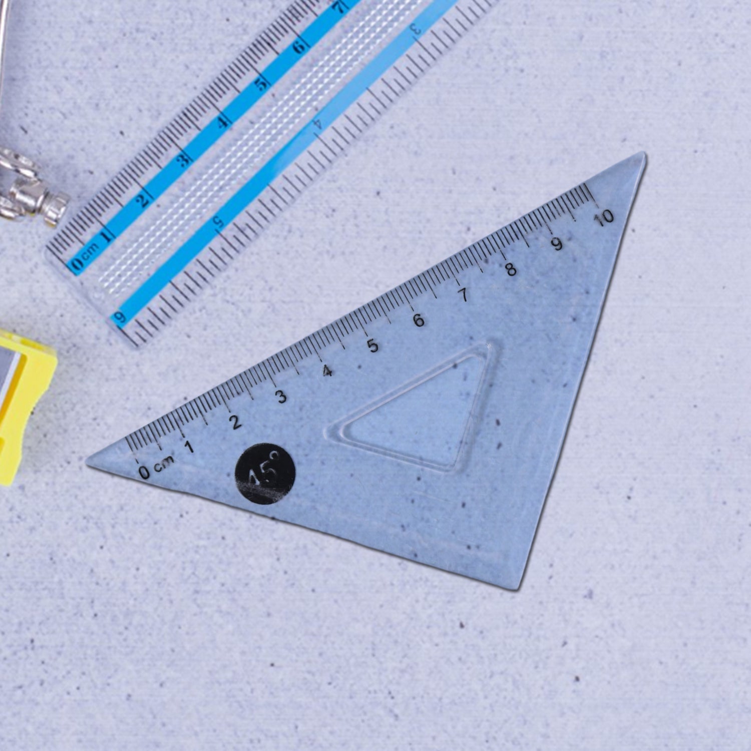 Transparent Plastic Set Square Ruler Kit (3 Pc) Transparent Plastic Set Square Ruler Kit (3 Pc)